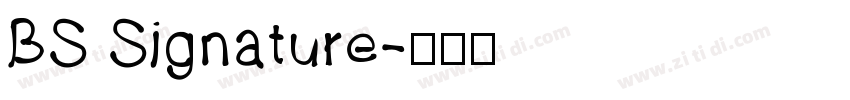 BS Signature字体转换